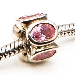 PANDORA Pink Oval Lights Sterling Silver Charm. Gorgeous!